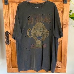 Urban Outfitters Def Leppard Oversized T Shirt Dress